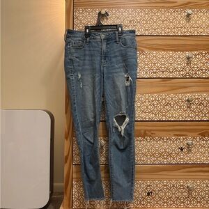 Old Navy Ripped Light Blue Skinny Jeans